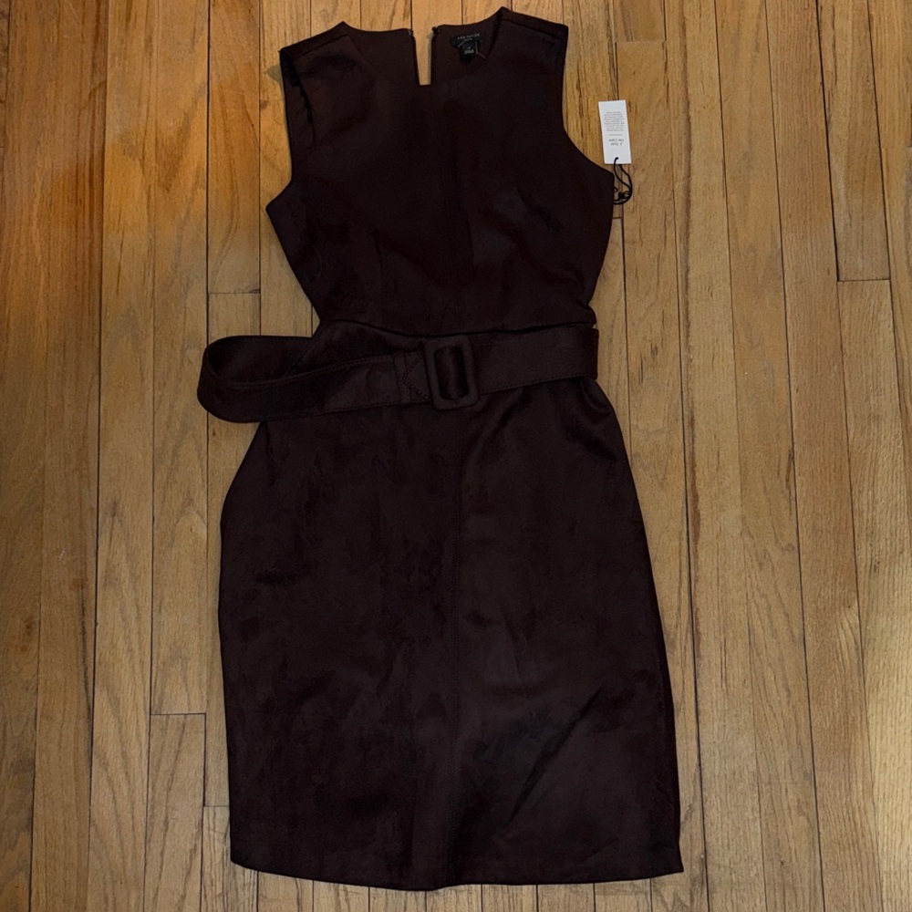 Ann Taylor Dark Brown Mini Dress with Belt